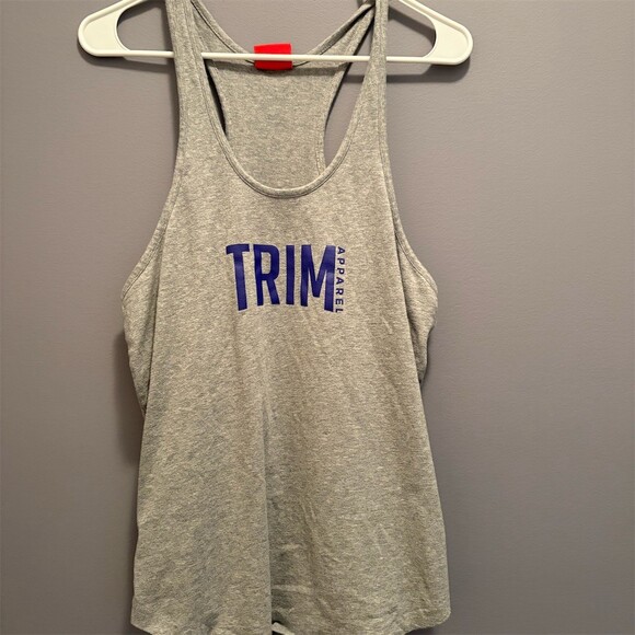 TRIM APPAREL Tops - TRIM Apparel Tank Top Womens Size M Heather Gray Racerback  Trail Athletic